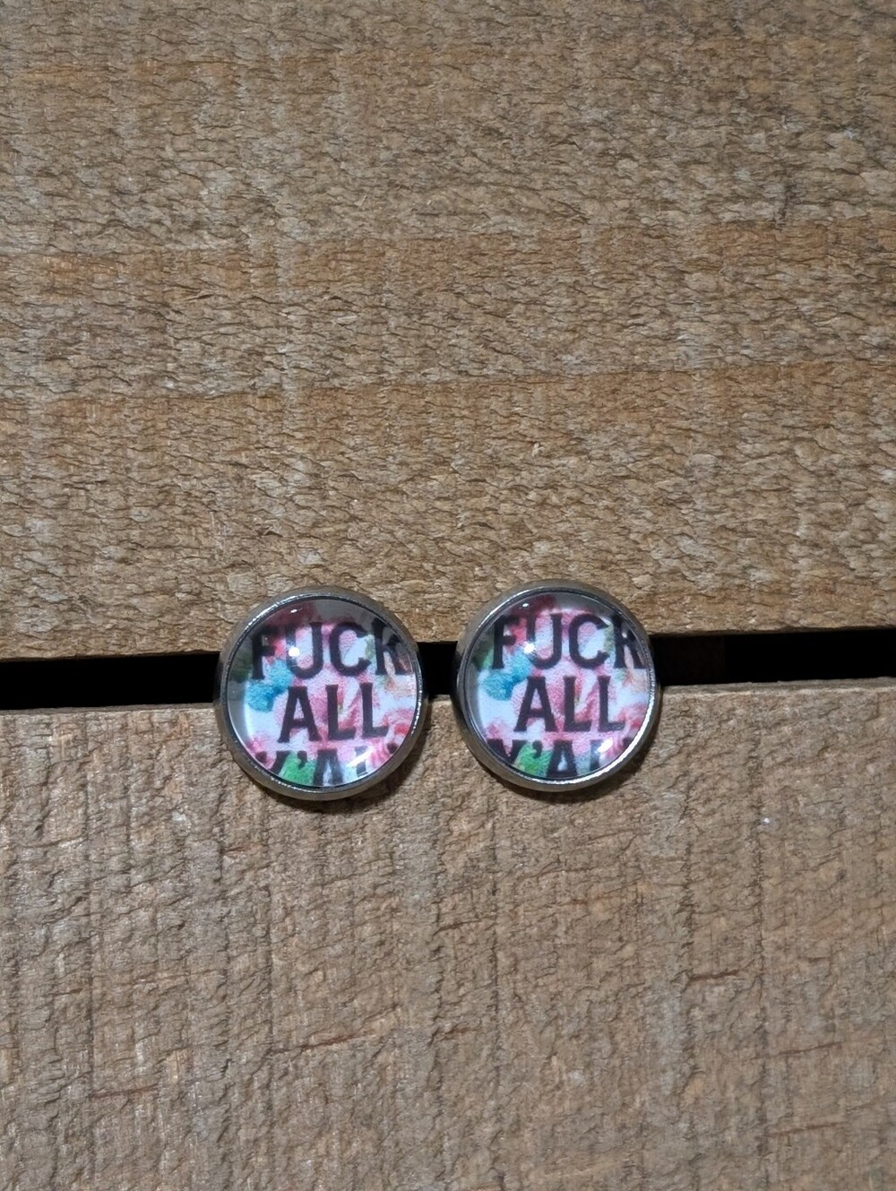 💟 Bad Word Handmade Stud Earrings